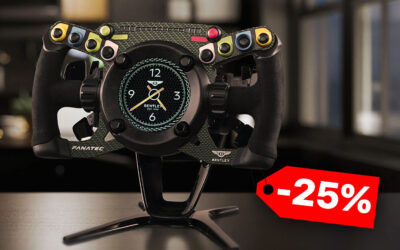 O volante Fanatec Bentley GT3 com 25% de desconto, só até 18 de julho